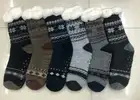 3 X ASSORTED THICK FLUFFY ANTI-SLIP WARM HOME AND BED SLIPPER SOCKS MENS SIZE