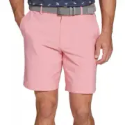 Walter Hagen Men's Performance Micro Lines 9" Golf Shorts Brilliant Pink NEW $70