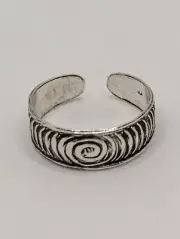 Sterling Silver Toe Ring. Spiral Design. Adjustable Size. 925 Sterling Silver