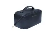 Large Travel Cosmetic Bag Portable Make up Makeup Bag Waterproof PU Leather Storage Black