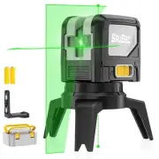 Laser Level with 2 Plumb Dot, Self-Leveling Cross Green Line Plumb Bob Laser ...