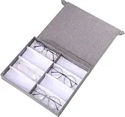 [HAMKVBPR] Sunglasses Storage Box Glasses Storage Box Glasses Display Box Fabric Storage Myopia Eye Display Eyewear Display Case
