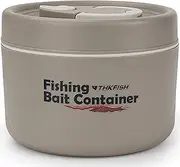 THKFISH Fishing Bait Container, Stainless Steel Insulated Live Bait Storage, Worm Bait Holder, Bait Storage Box, Nightcrawler Box, Bait Bucket to Keeps Bait Fresh and Alive
