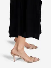 Dusty Pink Suede Sandals