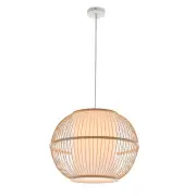 New Oriental Natural Hand-Woven Bamboo Sphere Pendant Lamp