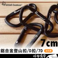 在飛比找蝦皮購物優惠-Forest Outdoor 登山扣D扣 消光黑【好勢露營】