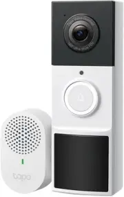 TP-Link Tapo Smart Battery Video Doorbell, Home Security System, 2K, 160° FOV...