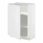 METOD base cabinet with shelves, white/Stensund white, 60x37x80 cm