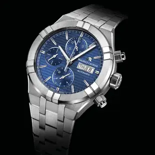 現貨 MAURICE LACROIX AI6038-SS002-430-1 艾美錶 機械錶 44mm AIKON 藍面盤