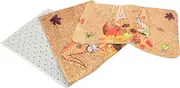 Non-Skid Home Door Mat Cartoon Gnome Printing Floor Mats Thanksgiving Themed Practical Anti-Slip Floor Pads for Kitchen