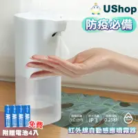 在飛比找momo購物網優惠-【USHOP 現貨 防疫必備】紅外線自動感應噴霧器 350m