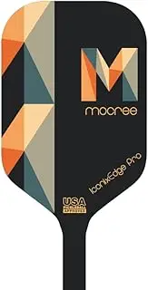 MOCREE 2025 IconixEdge Pro USAPA Approved Pickleball Paddle – T700 Carbon Fiber with Power and Big Spin |Mid Weight Paddle for Intermmediate or Big Hands | Unique Geometric Design