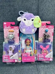 Girls Bundle Barbie Skipper Babysitter Mermaid Dolls Lamb Coin Purse NEW