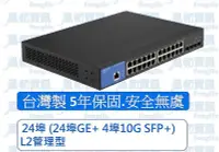 在飛比找Yahoo!奇摩拍賣優惠-Linksys LGS328C 24埠GbE+4埠10G S