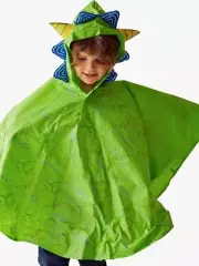 Sunnylife Kid's Dinosaur Foldable Poncho - Green - 3yrs + - BNWT