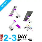 Portable Foldable Cellphone Stand - Adjustable Angle for Phones/Tablets - Purple