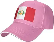 [SSIULUS] Flag of Peru Casquette Cap Hats,Trucker,Baseball Cap with Snapback,Perfect for Summer,Golf