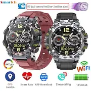P888 Smart Watch 1.508 inch Smartwatch Fitness Running Watch Bluetooth 4G Pedometer Call Reminder Activity Tracker Compatible with Android iOS Men GPS Long Sta