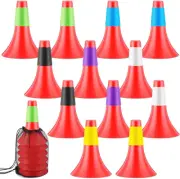 Tuanse 12 Pack Agility Training Sport Cones 9 Inch Flexible Marker Cones with...