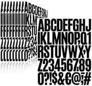 500 Pieces 10 Sheets Letter Stickers,Self Adhesive Vinyl Waterproof Mailbox Numbers Stickers,Alphabet Number Stickers for Mailbox,Window,Door,Sign,Address Number,Business(2 Inch) (Black)