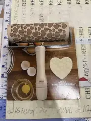 Embossed Wooden Dough Roller in Heart ❤️ Design Pattern To Dough In Seconds