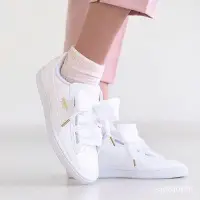 在飛比找Yahoo!奇摩拍賣優惠-Puma Basket Heart Patent 白 全白 