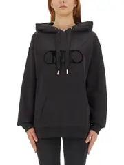 [Michael Kors] Michael Kors-Flocked Logo Sweatshirt-Donna M