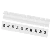 20 Pcs Terminal Marker Strip,ZB6 Terminal Blocks Marking Labels (31-40)