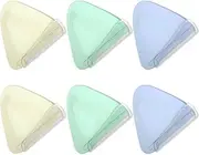 minkissy Triangle Eyebrow Shaver 6pcs Portable Eyebrow Razor Triangle Eyebrow Trimmer Facial Hair Shaper Remover Exfoliating Dermaplaning Tool with Protection Cap for Men Women Mini Eyebrow Shaver