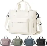 Pakembl Lunch Bag Insulated Lunch Box Leakproof Lunch Tote Bags for Men Women Portable Thermal Cooler Bag Lunch Containers with Shoulder Strap for Work,School,Family,Picnic A3-Beige