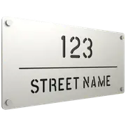 ProtectorAl 580 x 280mm Surfmist Aluminium Cut Through Custom House Sign