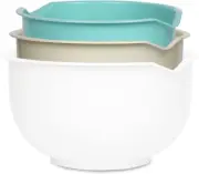 Mixing Bowls, 3 Piece Nesting Bowl Set, Non-Slip Bottom, Vegetable and Fruit Pre