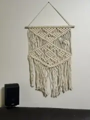 White Boho Macrame Wall Hanging