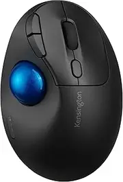 Kensington Pro Fit Ergo TB450 Bluetooth 2.4GHz with Dual Wireless Capability, Up to 18 Months of Battery Life, Ergonomic 34mm Thumb Operated Trackball Mouse, Made from 50% Recycled Plastic (K72194WW)