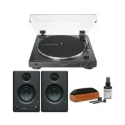 Audio-Technica AT-LP60X Stereo Turntable with Monitors and Record Care System