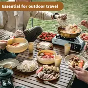 Picnic Tableware Set Portable Picnic Dinnerware Set with Bowl 4 Plates 8 jeqou