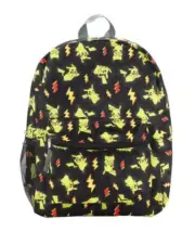 Pokemon Pikachu Electric Type Backpack All Over Print 2 Pockets Mesh Side Pocket