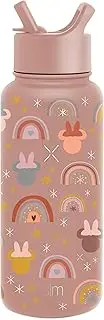 Simple Modern Disney Water Bottle with Straw Lid Vacuum Insulated Stainless Steel Metal Thermos | Gifts Reusable Leak Proof Flask for Gym, Travel | Summit Collection | 32oz Minnie Mouse Mauve