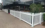 PVC Picket Fence White 1740mm or 1000mm Posts Portable Fencing Events