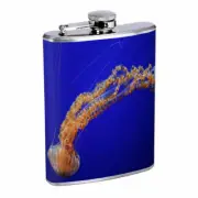 Jellyfish Sea Nettle Em1 Flask 8oz Stainless Steel Hip Drinking Whiskey