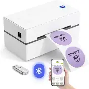 MUNBYN Shipping Label Printer Bluetooth Connection, Thermal Label Printer 4X6...