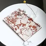 100% Natural Marble Serving Tray Luxury Calaccata Viola Marble Storage Tray for Home Decor Stone Tray for Bathroom/Kitchen/Vanity/Dresser,Plate Holder for Tissues, Candles, Towel
