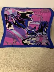 NEW AUTHENTIC EMILIO PUCCI Silk Geometric, logo Pattern Women’s Scarf 34"