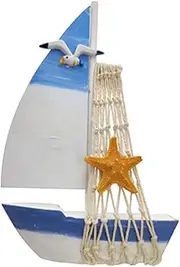 Didiseaon Long-Lasting Wooden Sailing Ship Model Tabletop Decoration for Living Room Bedroom for Friends