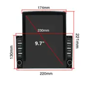 Car Android 9.1 2Din 9.7" Stereo Radio Player GPS Wifi OBD2 Mirror Link Camera (for: Subaru)