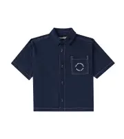 [The New Society] The New Society Corinto cotton straight pants Y 8 blue