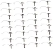 GRIRIW 100 Pcs Led Strip Light Mounting Brackets with Screws Light Strip Clamps for Secure Installation of Led Strip Lightsdecor