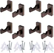 FAATCOI Baseball Bat Display Case Holder, 8 PCs Wall Mount Horizontal Baseball Bat Holder, Solid Wood Baseball Bat Rack with Hidden Screws, Hanger for Soft Ball Hockey Stick, 4 Sets