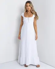 [Mooloola] Mooloola Women's Mabel Maxi Dress in White 0 White