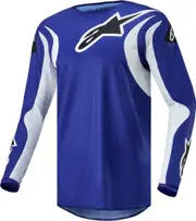 Alpinestars Fluid Lucent Motocross Jersey, white-blue, Size M for Men White Blue